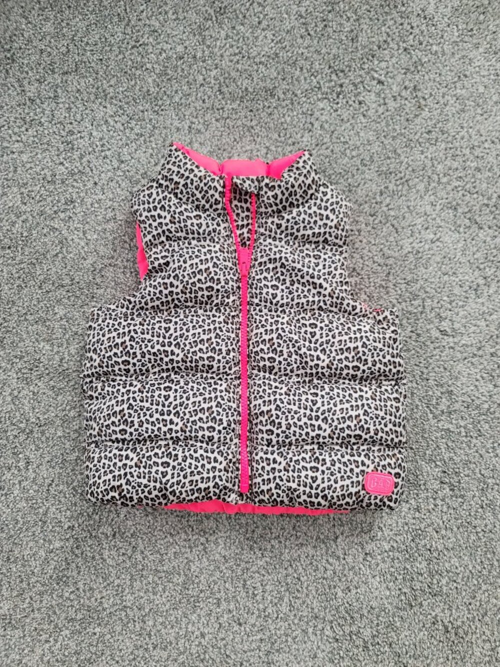 Girls Baby Gap Lightweight Puffer Vest Leopard Print Gilet Jacket Age 3 Years